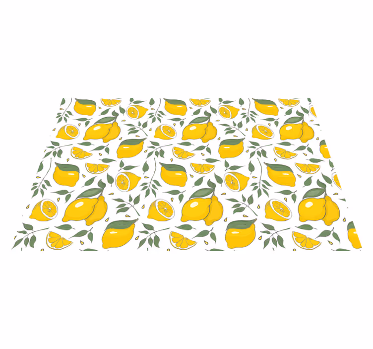 オリジナル ランチョンマット 活き活きレモンモチーフ - TENSTICKERS