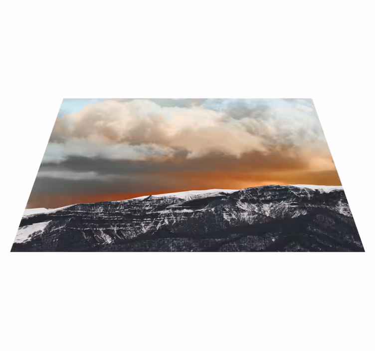 ランチョン マット 柄 山の夕焼けの地平線 - TENSTICKERS