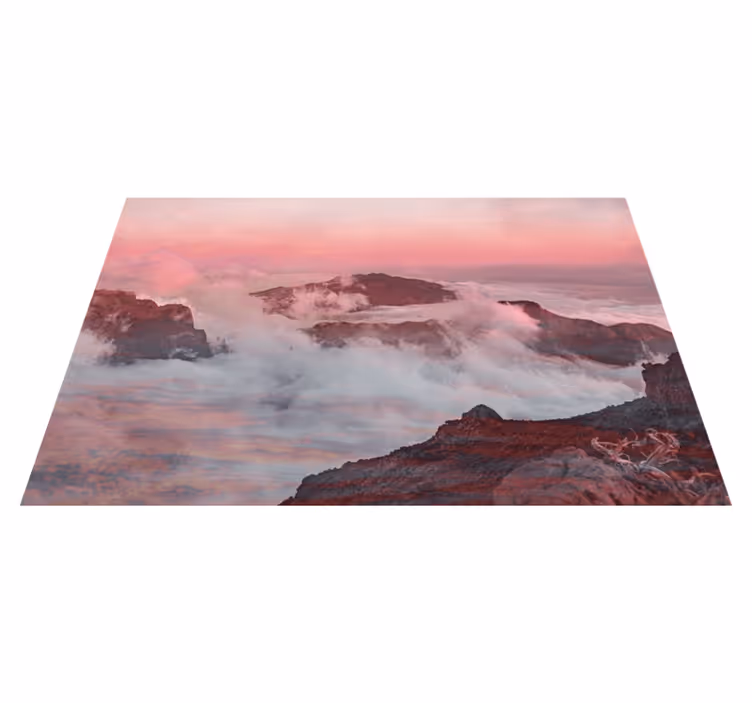 テーブル クロス モダン 山岳風景シーン - TENSTICKERS