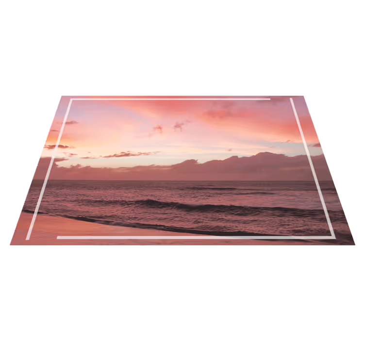 テーブル クロス モダン 穏やかな海辺の夕焼け - TENSTICKERS