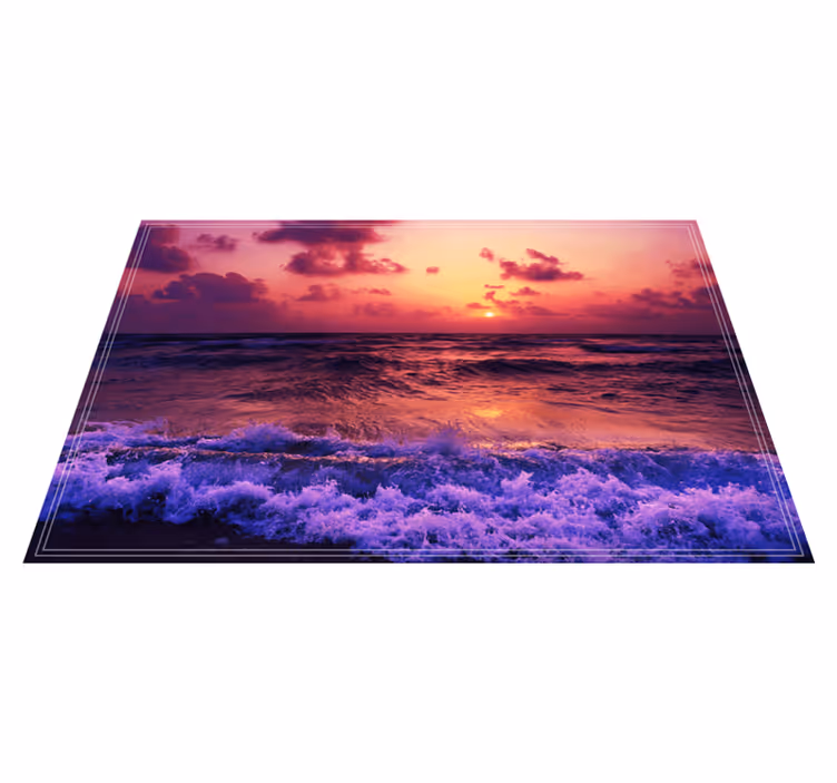 オリジナル ランチョンマット 夕焼けの海の景色 - TENSTICKERS