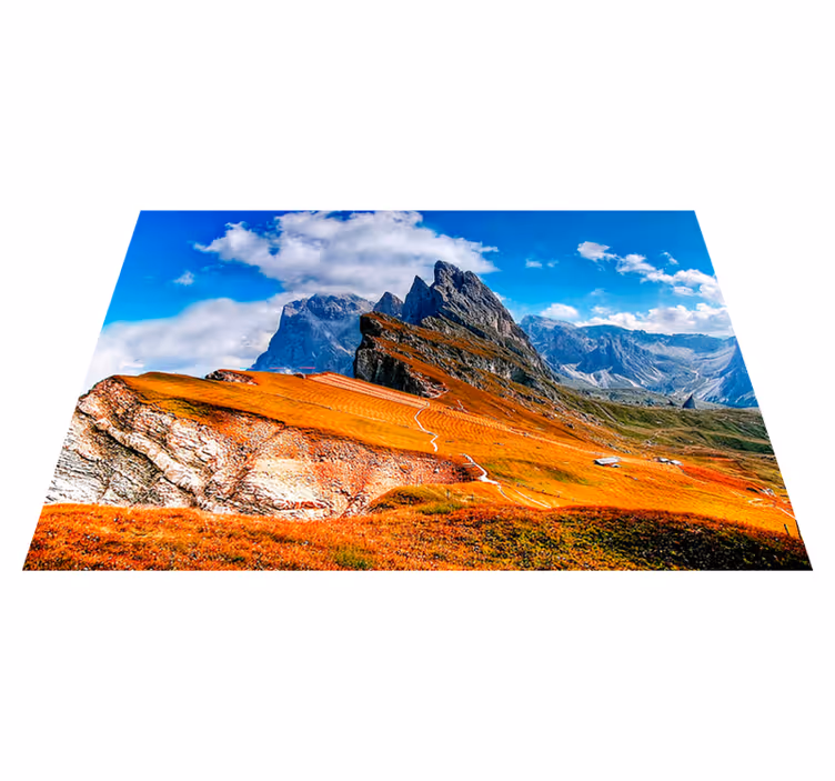 テーブル クロス モダン 山の風景ビュー - TENSTICKERS