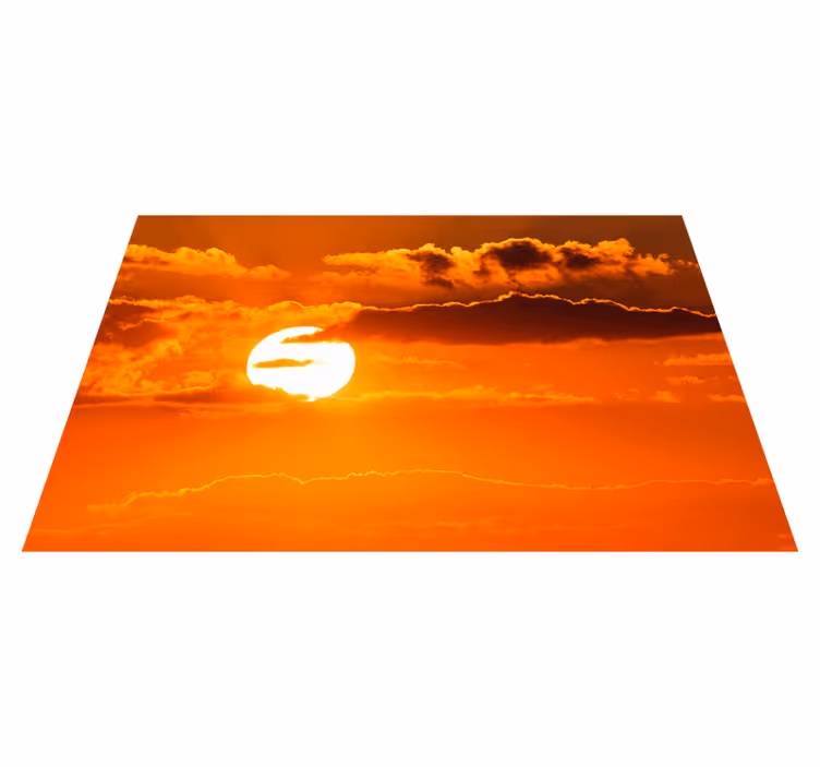 テーブル クロス モダン 夕焼け空の風景 - TENSTICKERS