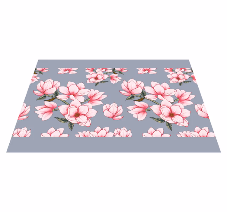 オリジナル ランチョンマット ピンクモクレンの花柄 - TENSTICKERS
