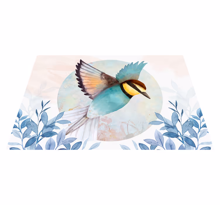 オリジナル ランチョンマット 鮮やかな鳥のアートワーク - TENSTICKERS