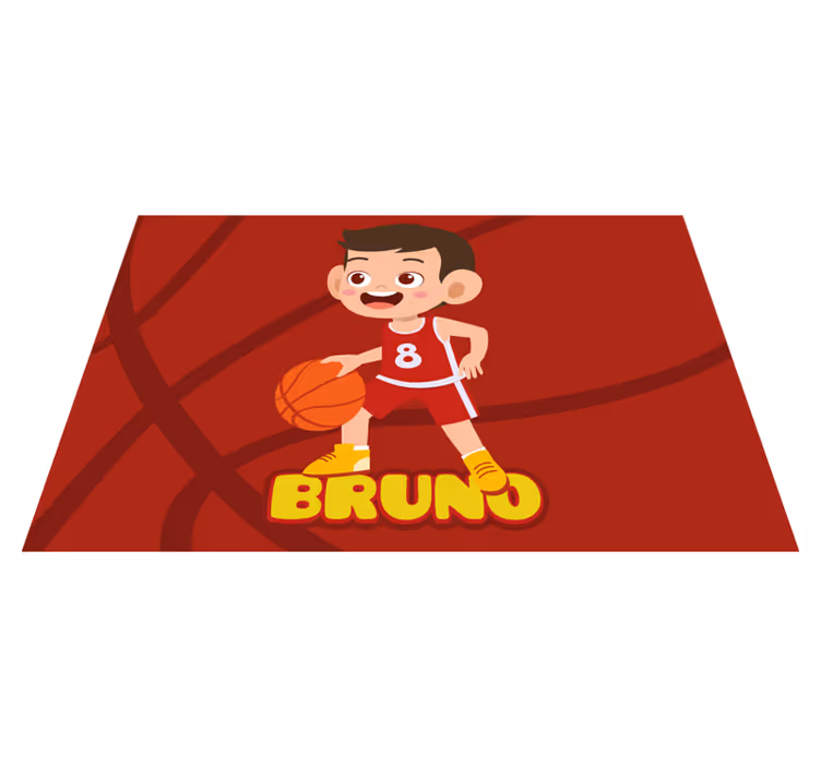 ランチョンマット 子供 陽気なバスケットボール選手 - TENSTICKERS