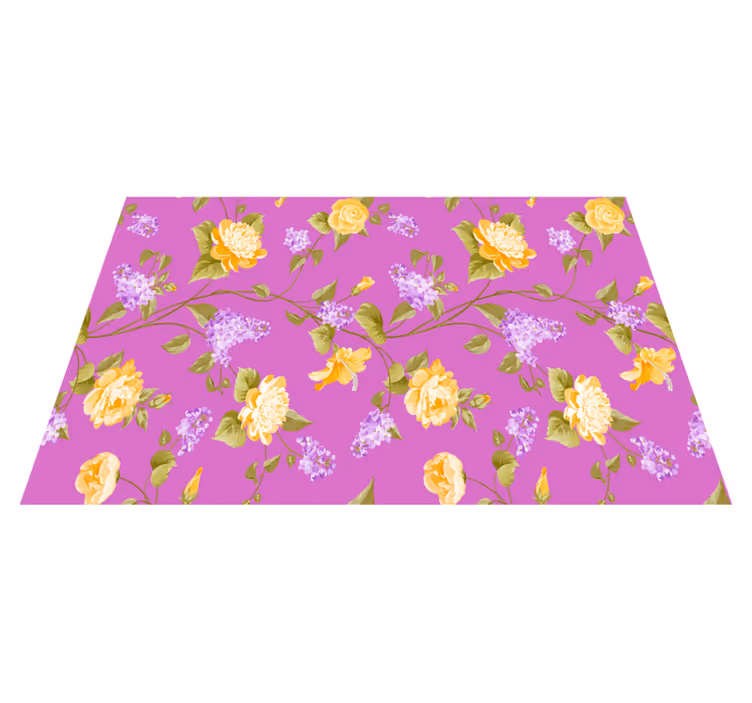 オリジナル ランチョンマット 鮮やかな色の花柄 - TENSTICKERS