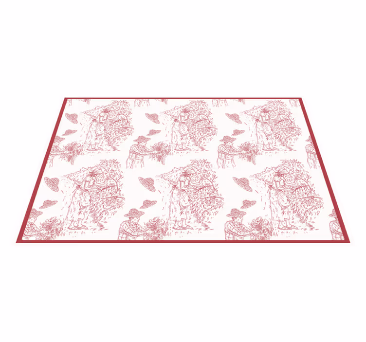 オリジナル ランチョンマット 田園収穫風景 - TENSTICKERS