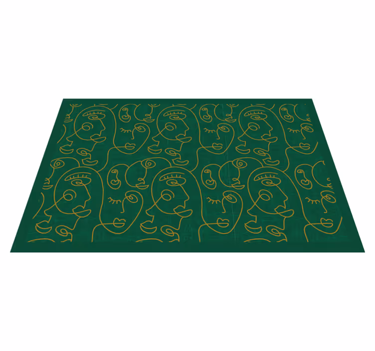 オリジナル ランチョンマット 抽象顔パターン - TENSTICKERS