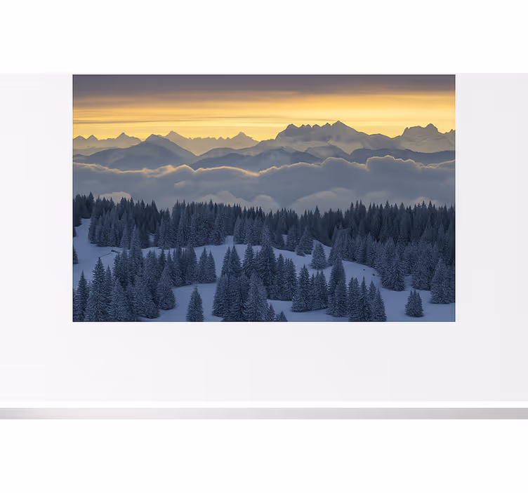 山 壁画 スイスアルプス – エギーユ・デュ・ミディ - TENSTICKERS