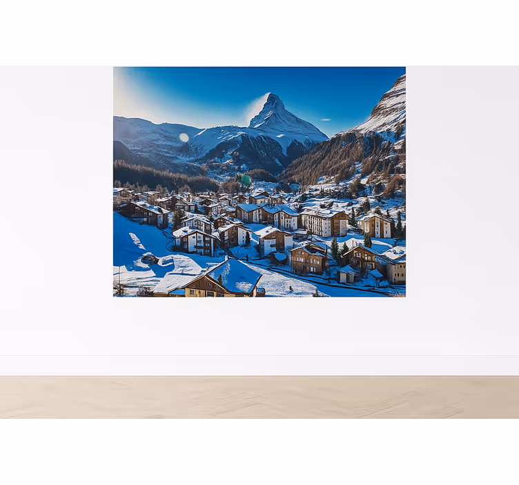 山 壁画 オエシネン湖、スイス - TENSTICKERS