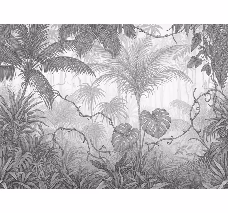 ジャングルの壁画「雲の踊り手」風景 - TENSTICKERS