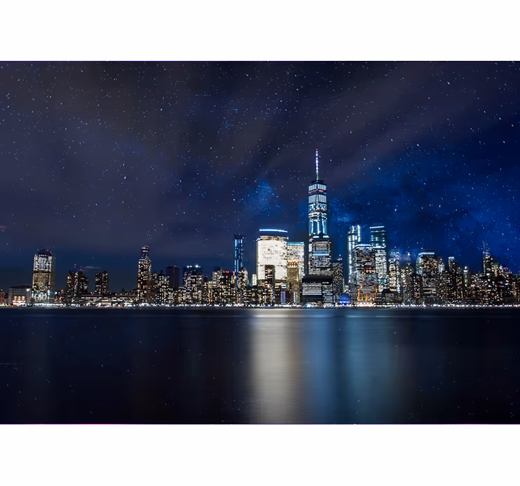 ニューヨークの壁画 都会の夜景 - TENSTICKERS