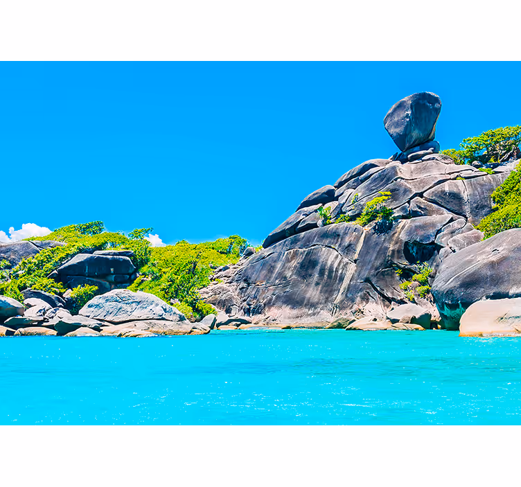 風景壁壁画 熱帯の海の景色 - TENSTICKERS