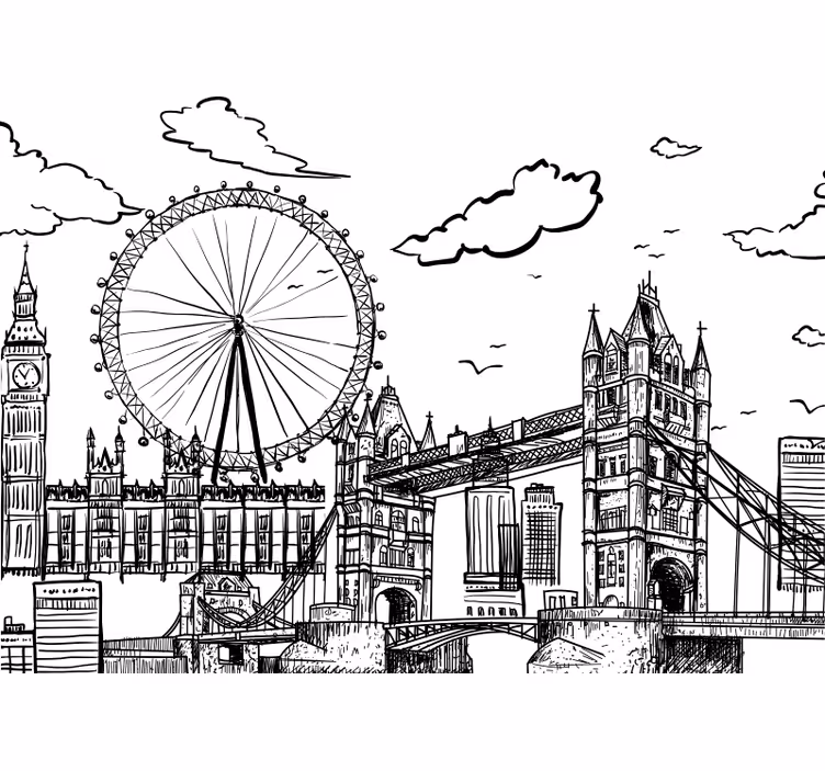 ロンドンの壁画の図面 - TENSTICKERS
