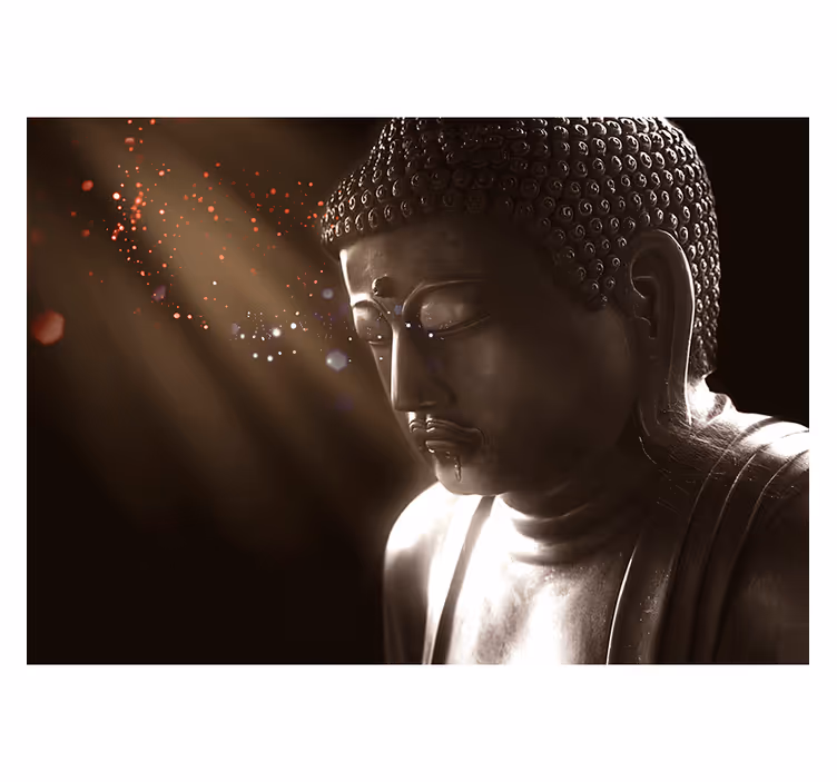禅 壁画 穏やかな仏像の肖像 - TENSTICKERS