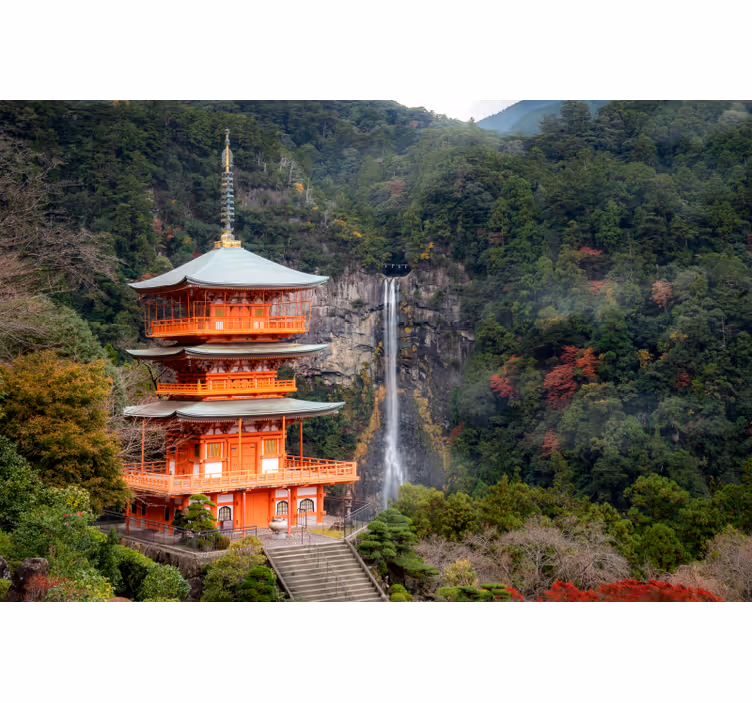 風景壁壁画 歴史的な日本の塔 - TENSTICKERS