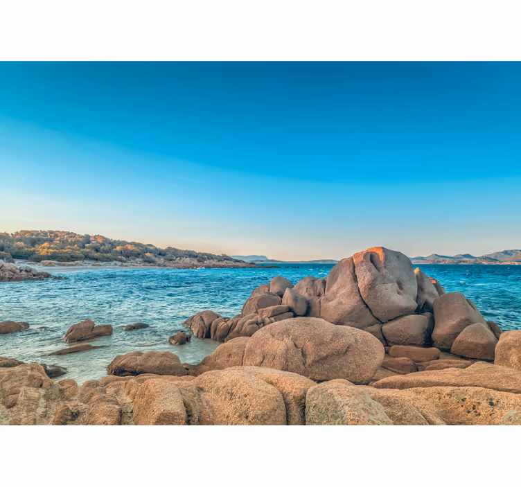 壁画 海 岩だらけの海岸の静けさ - TENSTICKERS