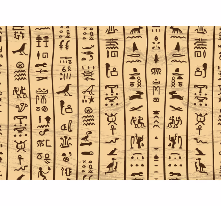エジプトの象形文字のリビングルームの壁の壁画 - TENSTICKERS