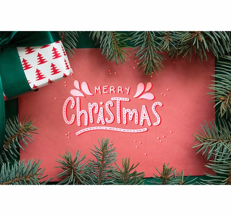 クリスマス 壁画 メリークリスマスの挨拶 - TENSTICKERS