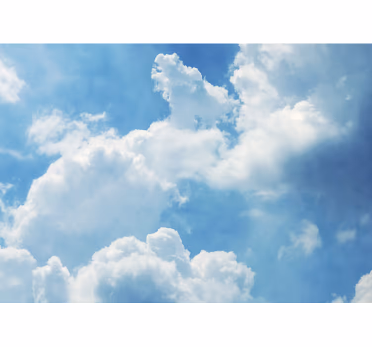 雲と空の風景浴室の壁画 - TENSTICKERS