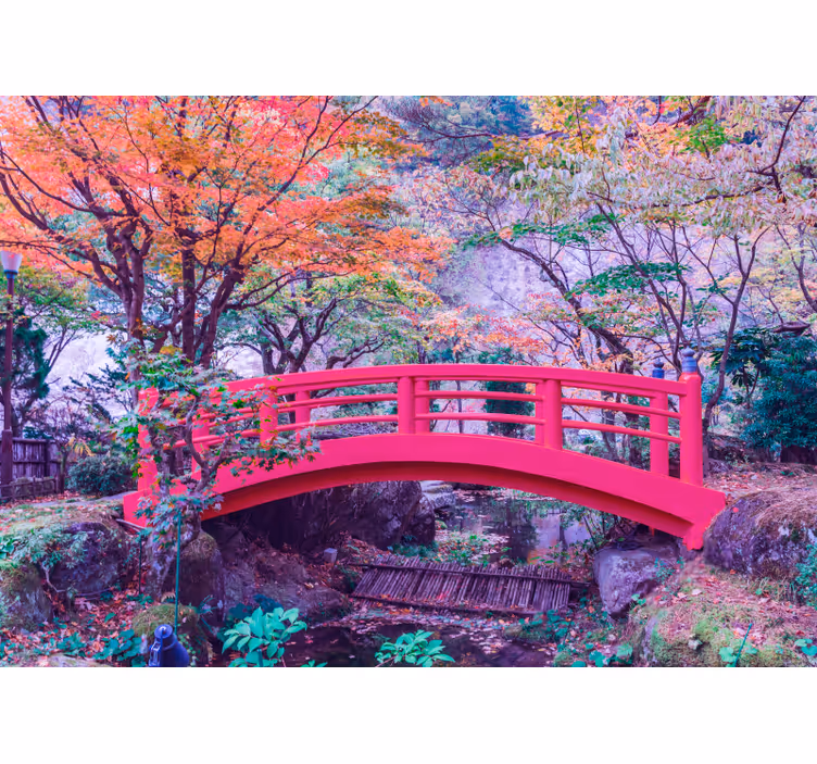 森の壁の壁画 穏やかな庭のアーチway - TENSTICKERS