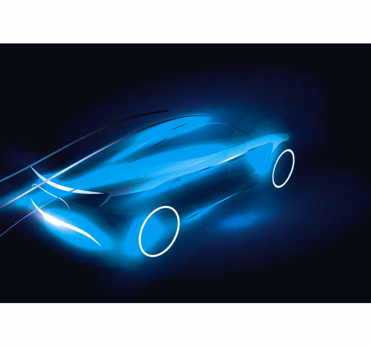 車 壁画 未来的な車のデザイン - TENSTICKERS