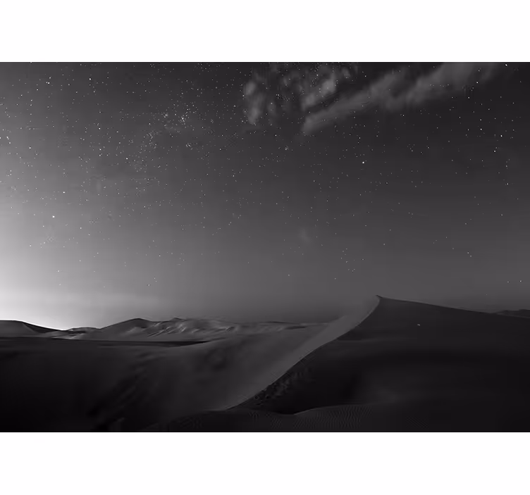 山 壁画砂漠の砂丘の夜 - TENSTICKERS