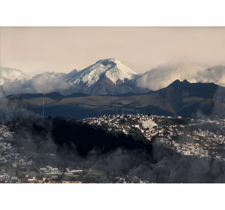 山 壁画 雪山の眺め - TENSTICKERS