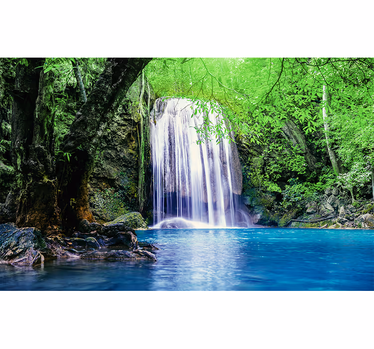 自然 壁画 穏やかな滝の風景 - TENSTICKERS