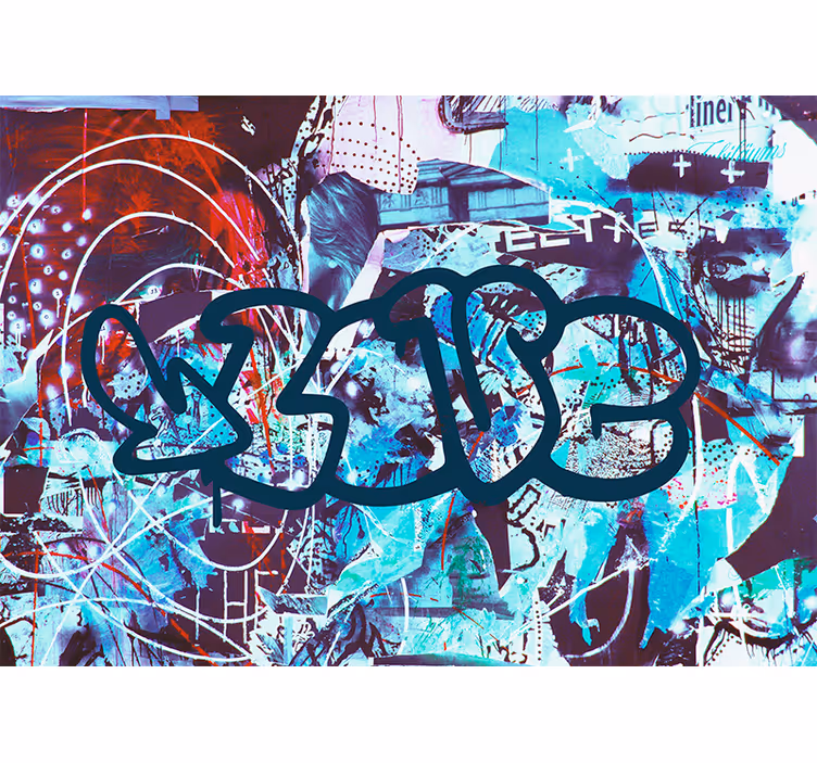 涂鸦 壁画 カラフルな都市のストリートアート - TENSTICKERS