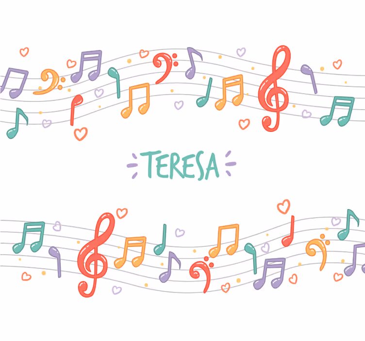 音楽 壁の壁画 メロディの音符 - TENSTICKERS