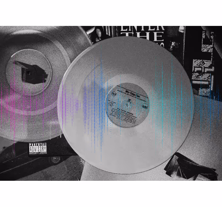 音楽 壁の壁画 ビニールの音波 - TENSTICKERS