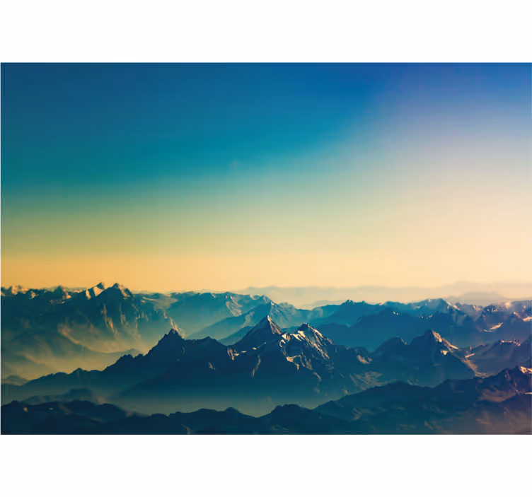 山 壁画 大自然の山々の風景 - TENSTICKERS