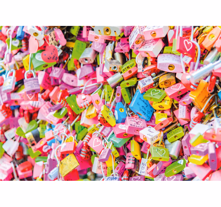 愛の南京錠アーバンアートの壁画 - TENSTICKERS