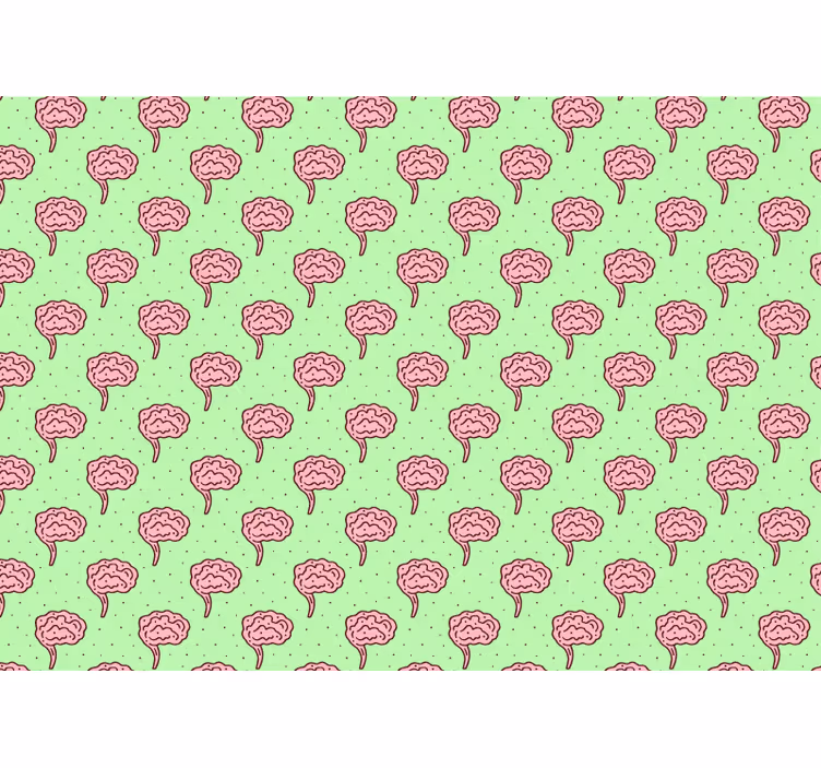 他の花壁の壁画 様式化された脳の花 - TENSTICKERS