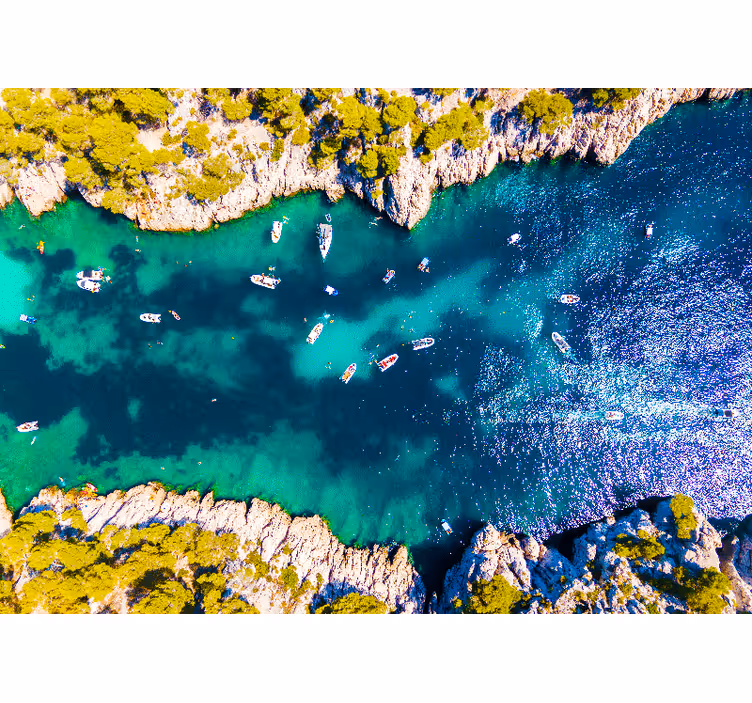 風景壁壁画 海岸の空中写真 - TENSTICKERS