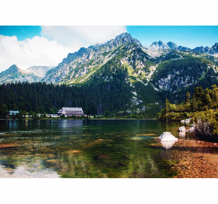 風景壁壁画山湖の風景 - TENSTICKERS
