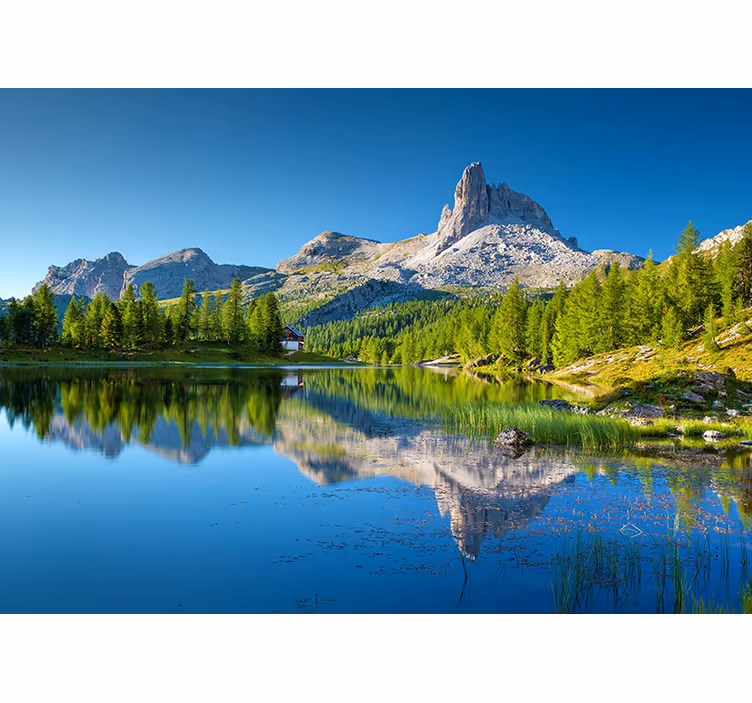風景壁壁画山の反映 - TENSTICKERS