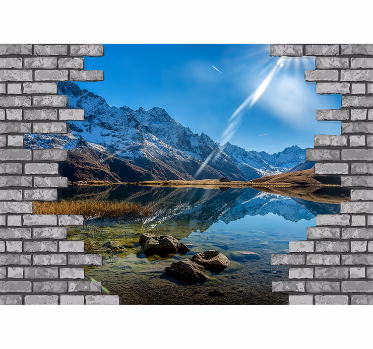 風景壁壁画山の響きの風景 - TENSTICKERS