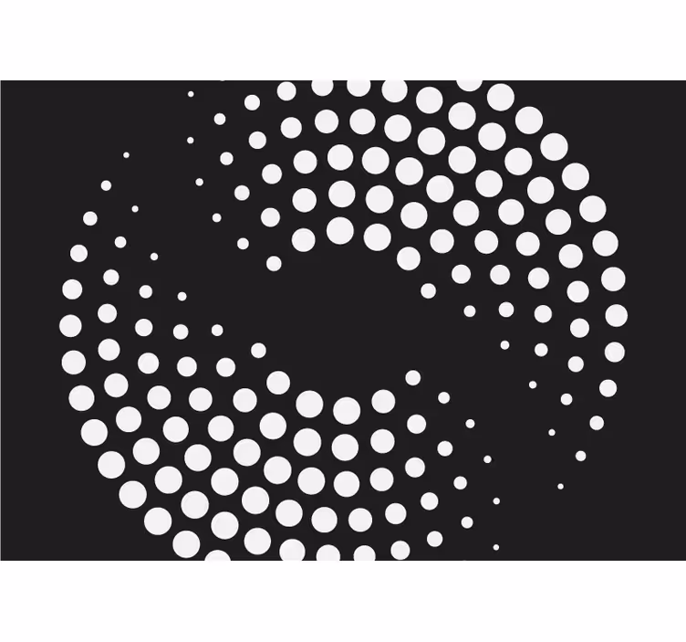 その他の壁面壁画 ダイナミックホワイトドットデザイン - TENSTICKERS