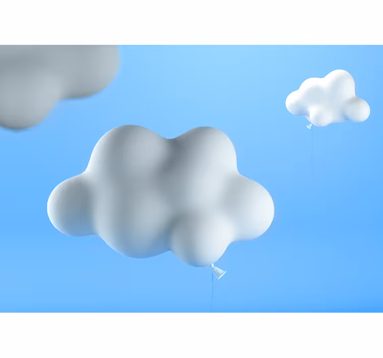 雲の形をした風船キッズ壁画 - TENSTICKERS