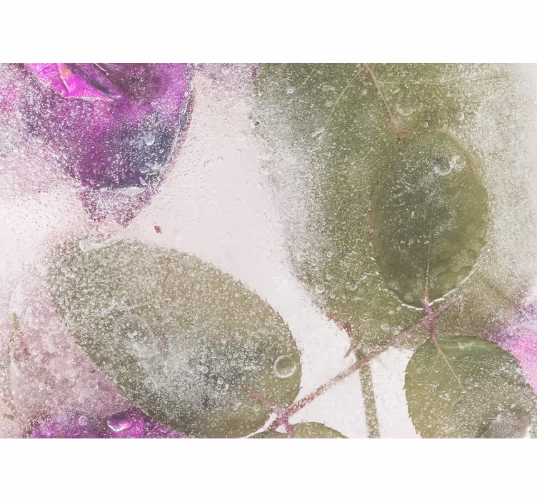 花 柄 壁画 紫の花の要素 - TENSTICKERS