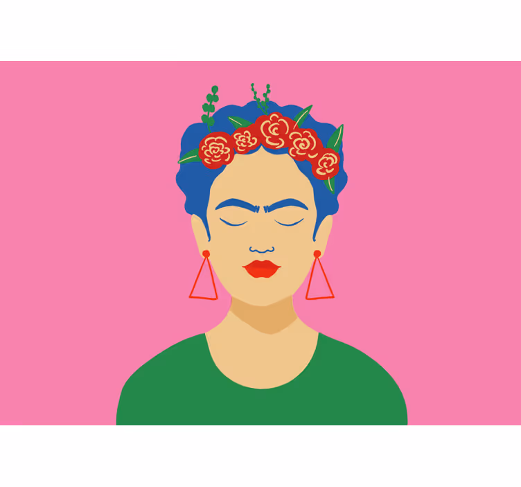人の壁の壁画フリーダ・カーロの肖像 - TENSTICKERS