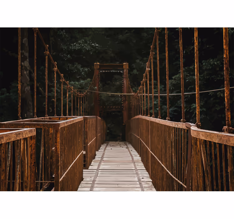 自然 壁画 自然の中の橋 - TENSTICKERS