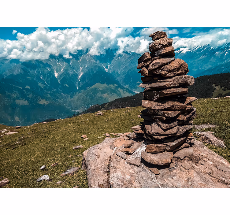 山 壁画 積み重ねた石の形成 - TENSTICKERS
