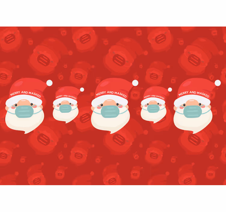 クリスマス 壁画 サンタマスク付き - TENSTICKERS