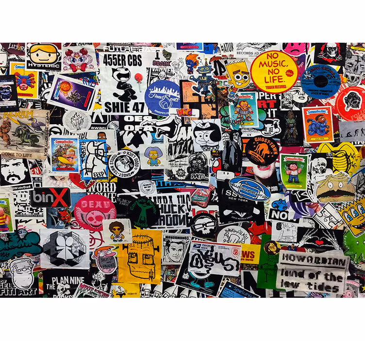 涂鸦 壁画 カラフルステッカーコラージュ - TENSTICKERS