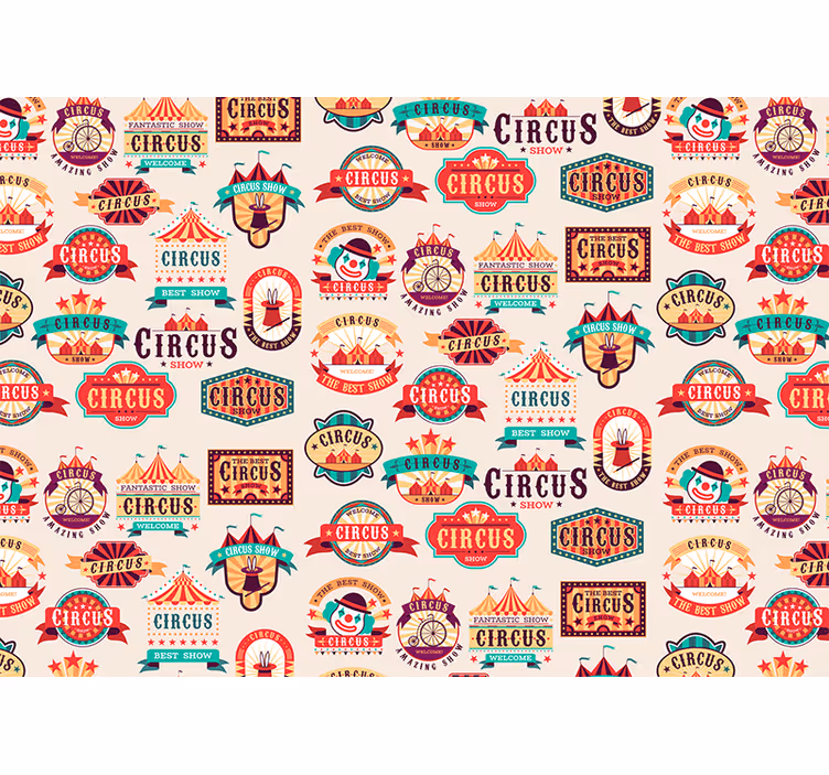 フレーズ壁画サーカステーマ看板 - TENSTICKERS