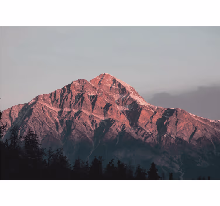 山 壁画 壮大な山頂の稜線 - TENSTICKERS